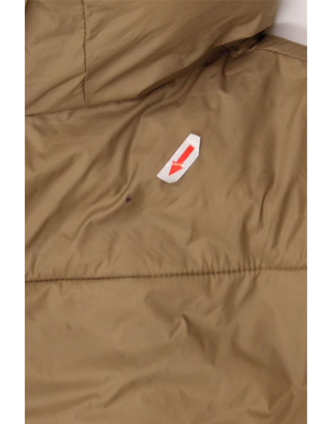Zara Womens Hooded Padded Jacket UK 20 2XL Beige Polyester