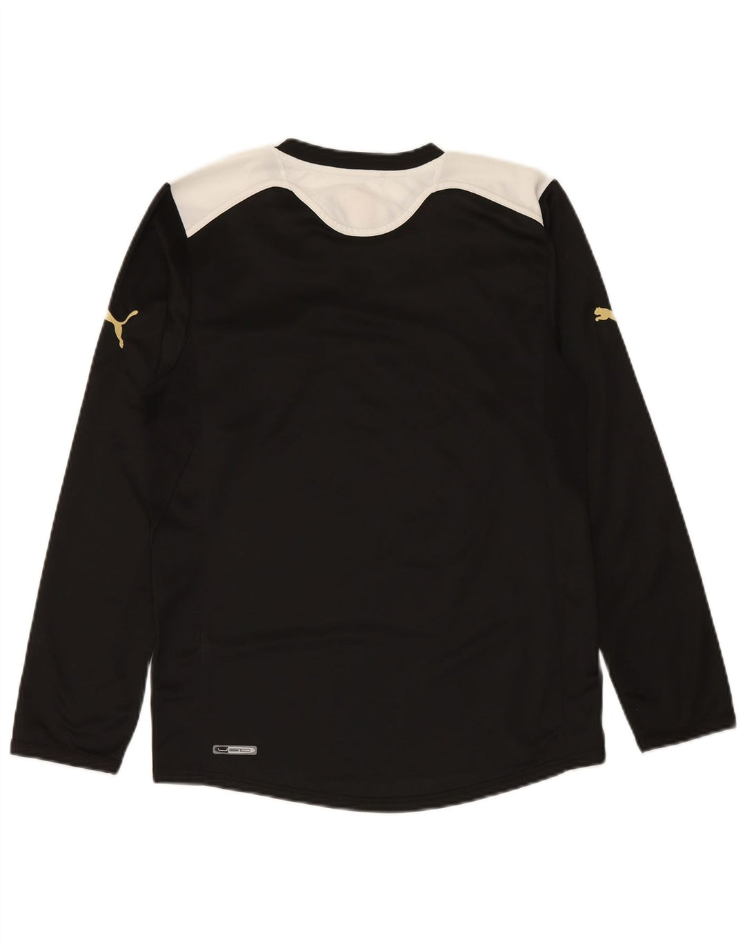 PUMA Mens Graphic Top Long Sleeve Small Black Colourblock
