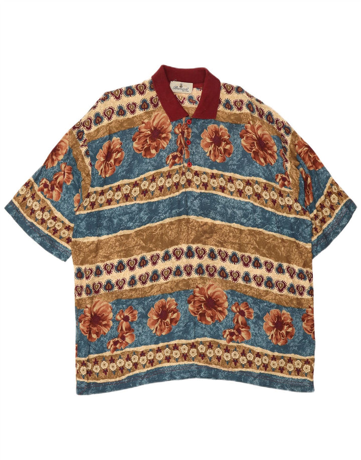 Bramante Mens Polo Shirt 2XL Multicoloured Floral