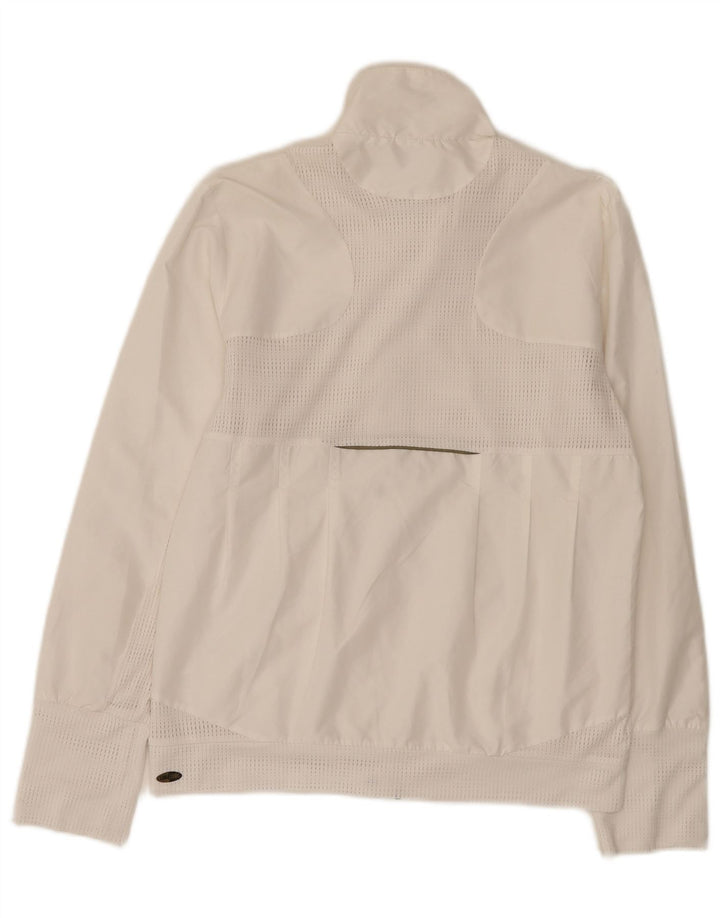 Adidas Womens Tracksuit Top Jacket UK 12 Medium  White Polyester