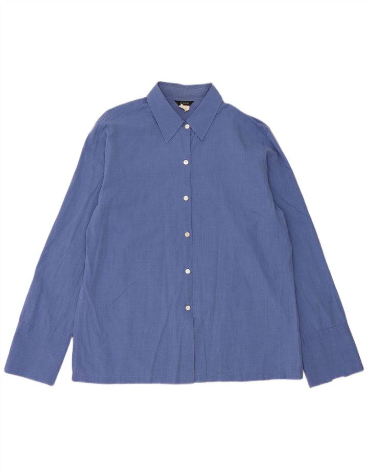 J. Crew Womens Shirt UK 14 Medium Blue Cotton