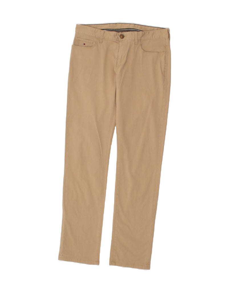 TOMMY HILFIGER Mens Slim Casual Trousers W33 L34 Beige Cotton Vintage Tommy Hilfiger and Second-Hand Tommy Hilfiger from Messina Hembry 