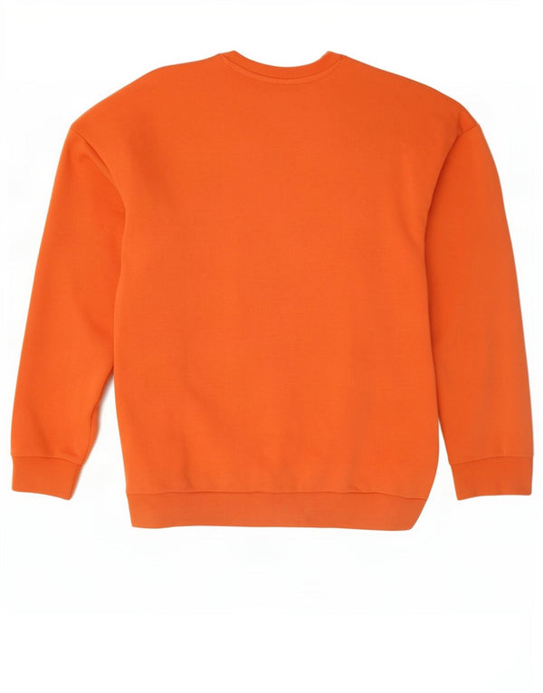 Diadora Womens Graphic Sweatshirt Jumper UK 20 2XL Orange Cotton
