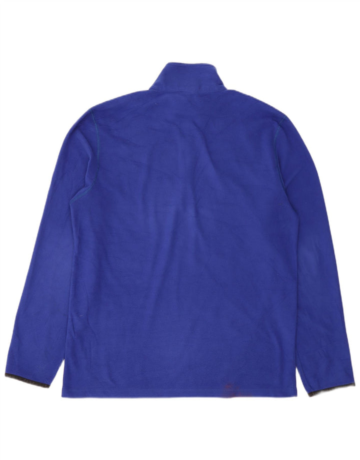 Champion Mens Zip Neck Fleece Jumper XL Blue