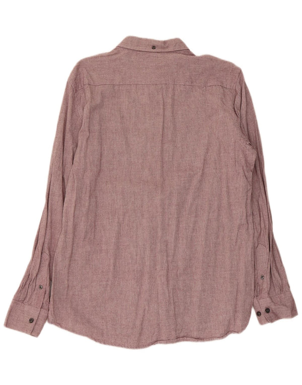 French Connection Mens Shirt Large Pink Cotton