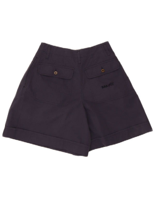 Bailo Womens Pegged Chino Shorts IT 42 Medium W26 Navy Blue Cotton