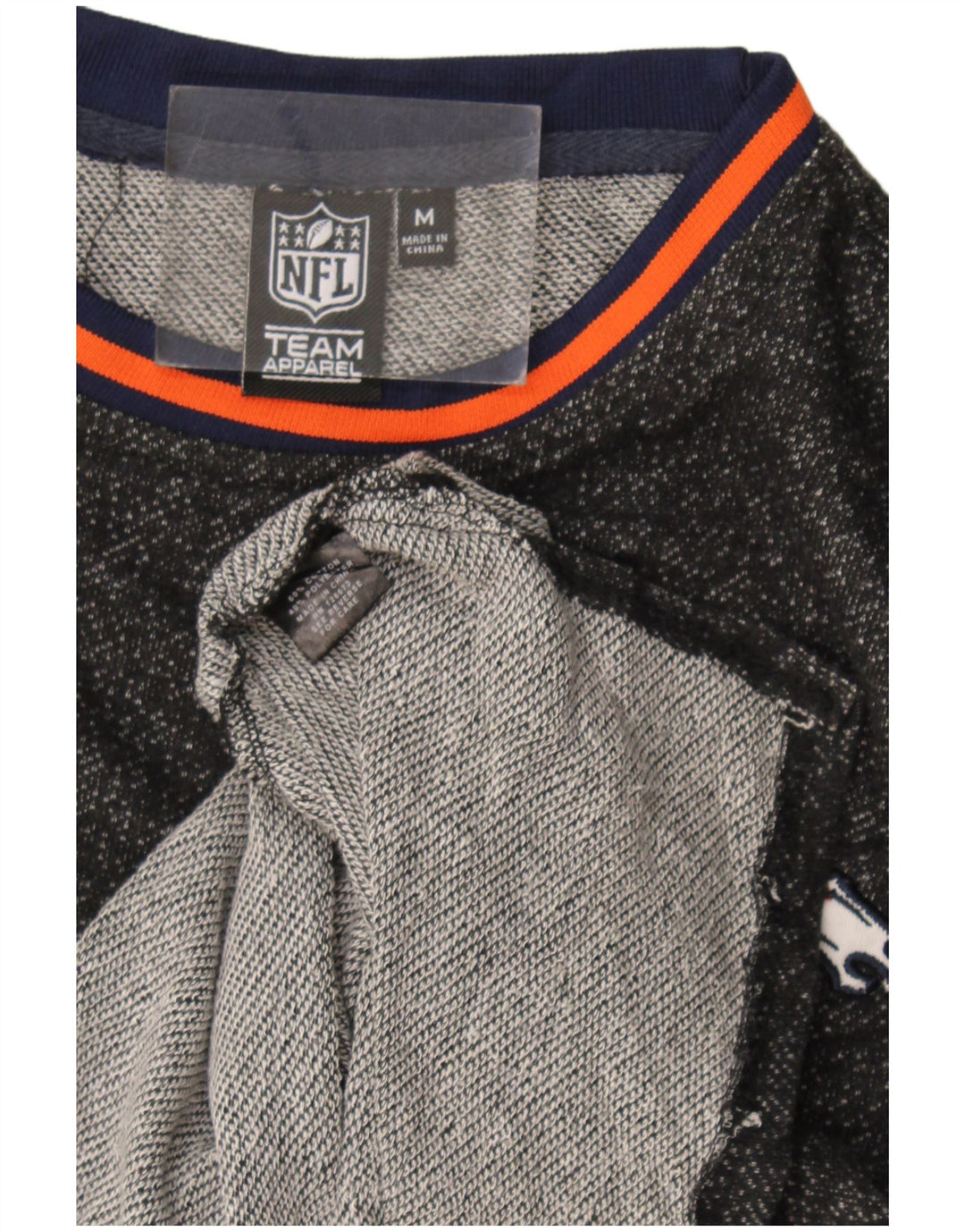 NFL Mens Denver Broncos Graphic Sweatshirt Jumper Medium Grey Flecked