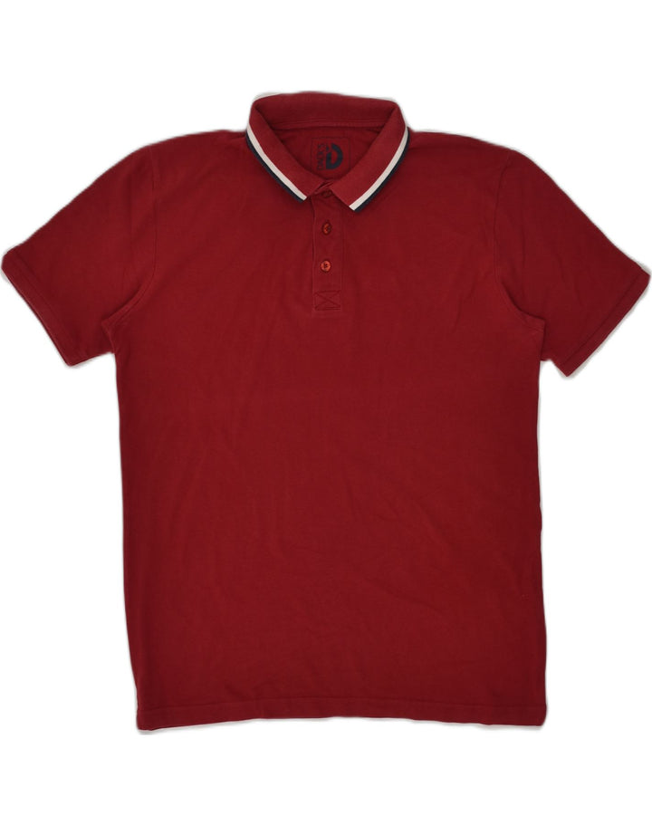 DACK'S Mens Polo Shirt Large Burgundy Cotton | Vintage Dack's | Thrift | Second-Hand Dack's | Used Clothing | Messina Hembry 