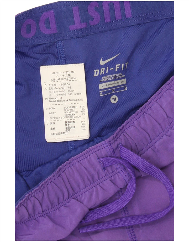 Nike Womens Dri Fit Sport Shorts UK 14 Medium Purple Polyester