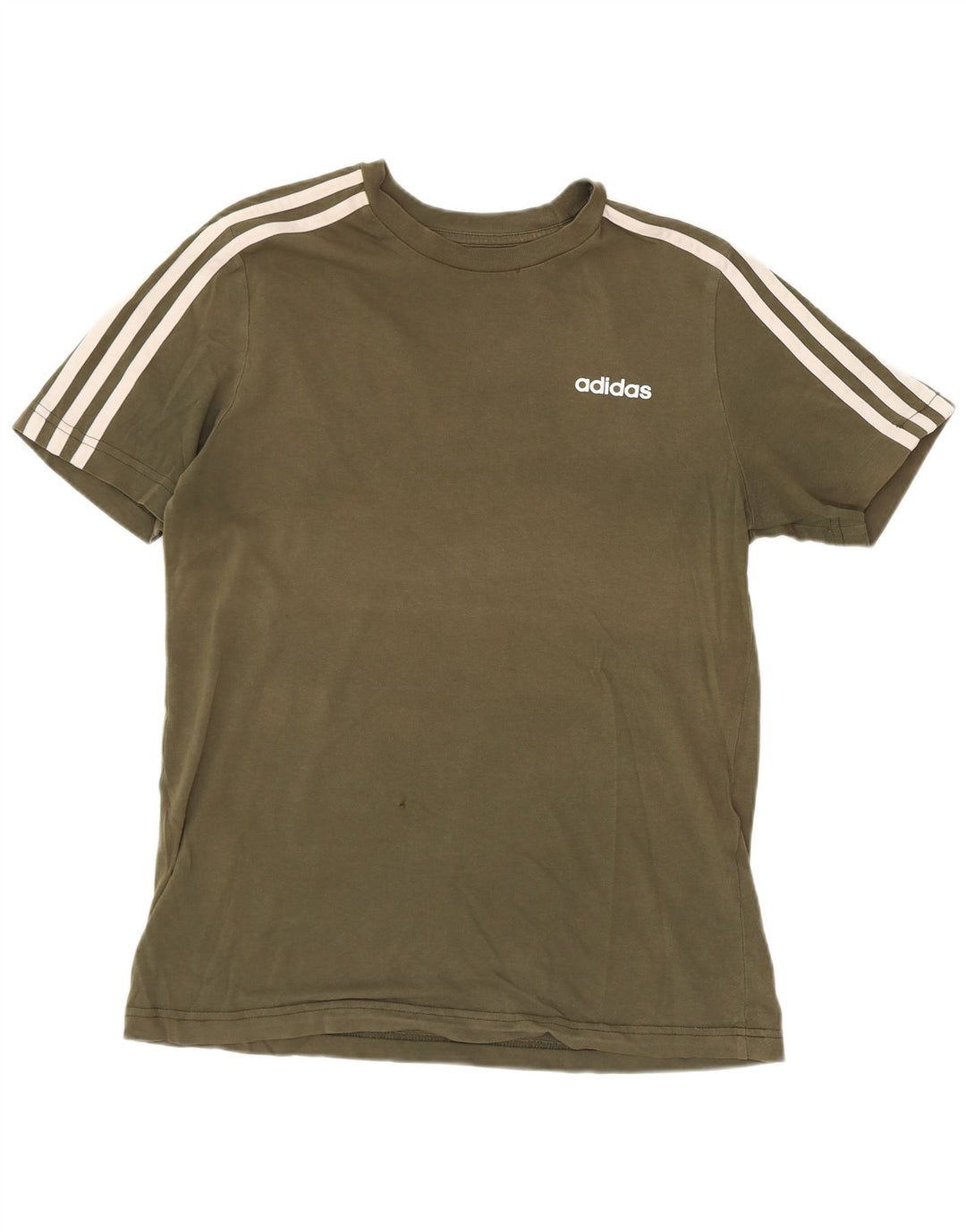 Adidas Boys Regular T-Shirt Top 13-14 Years Green Cotton