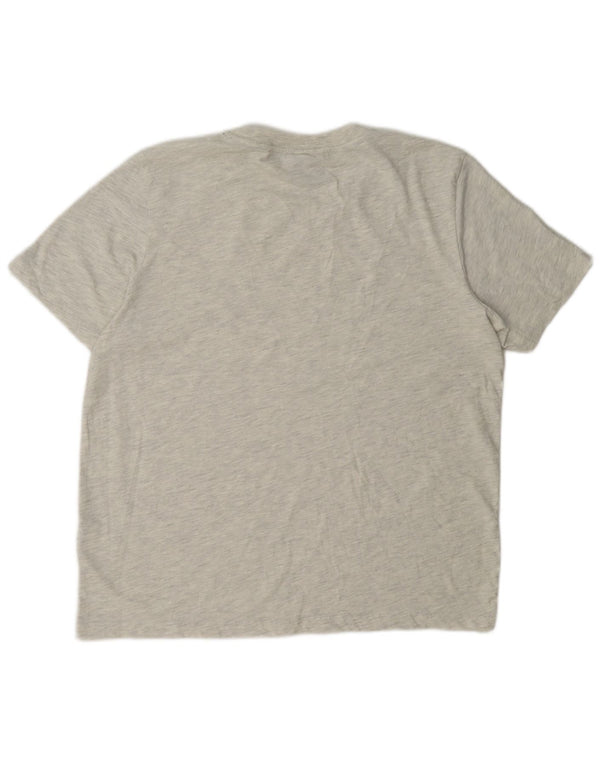 Superdry Womens Graphic T-Shirt Top UK 14 Large Grey Cotton