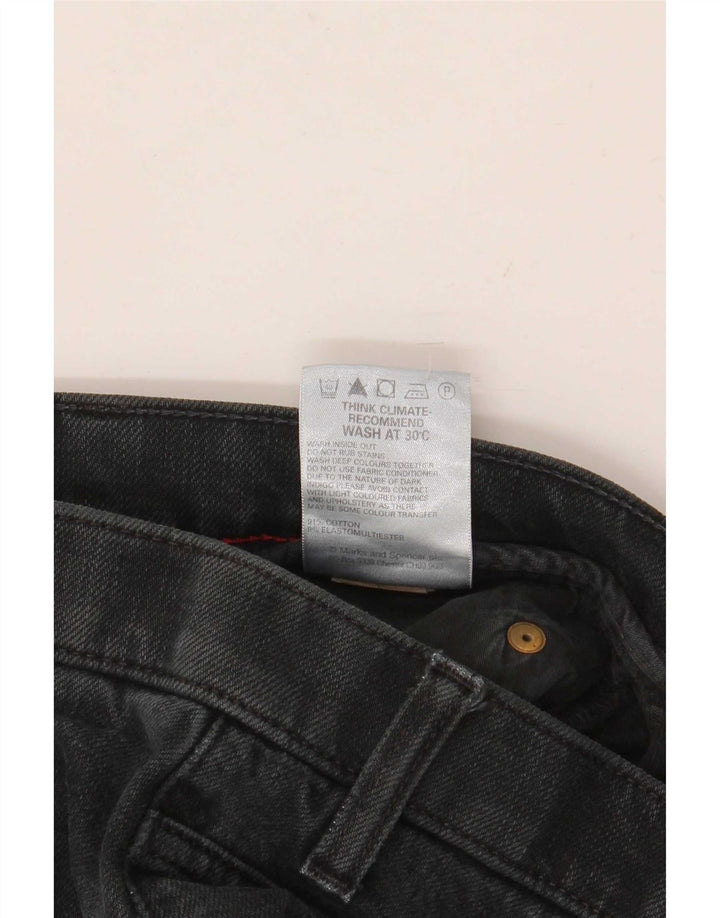 Marks & Spencer Mens Blue Harbour Straight Jeans W34 L35 Black Cotton