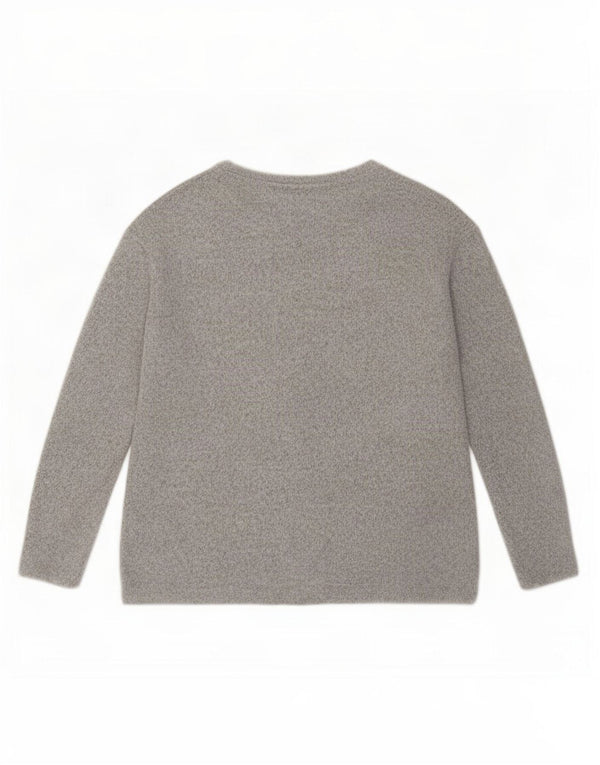 Zara Womens Boat Neck Jumper Sweater UK 10 Small Grey Flecked