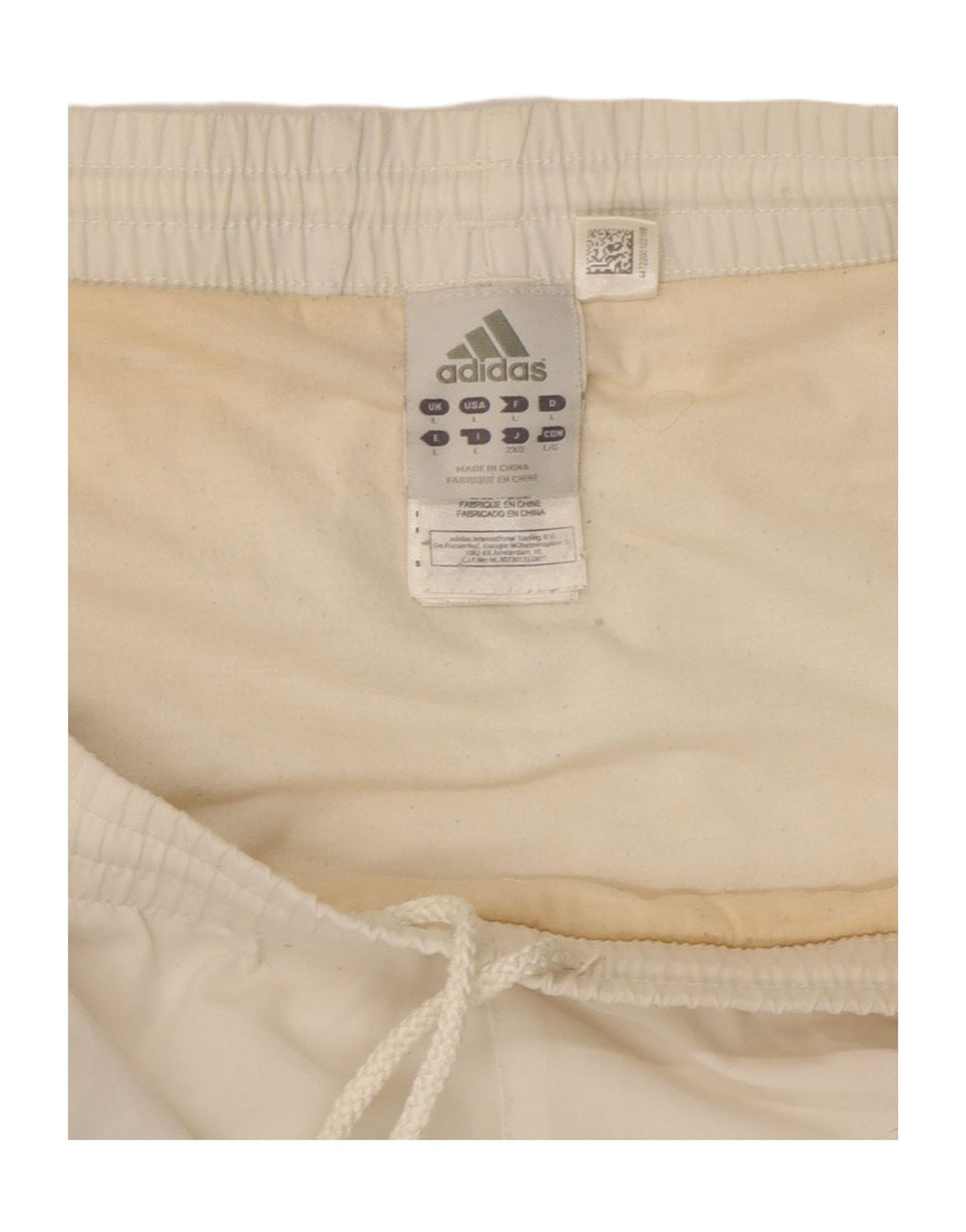 ADIDAS Mens Sport Shorts Large  White Polyester Vintage Adidas and Second-Hand Adidas from Messina Hembry 