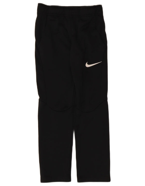 Nike Boys Dri Fit Tracksuit Trousers 8-9 Years Small Black Polyester