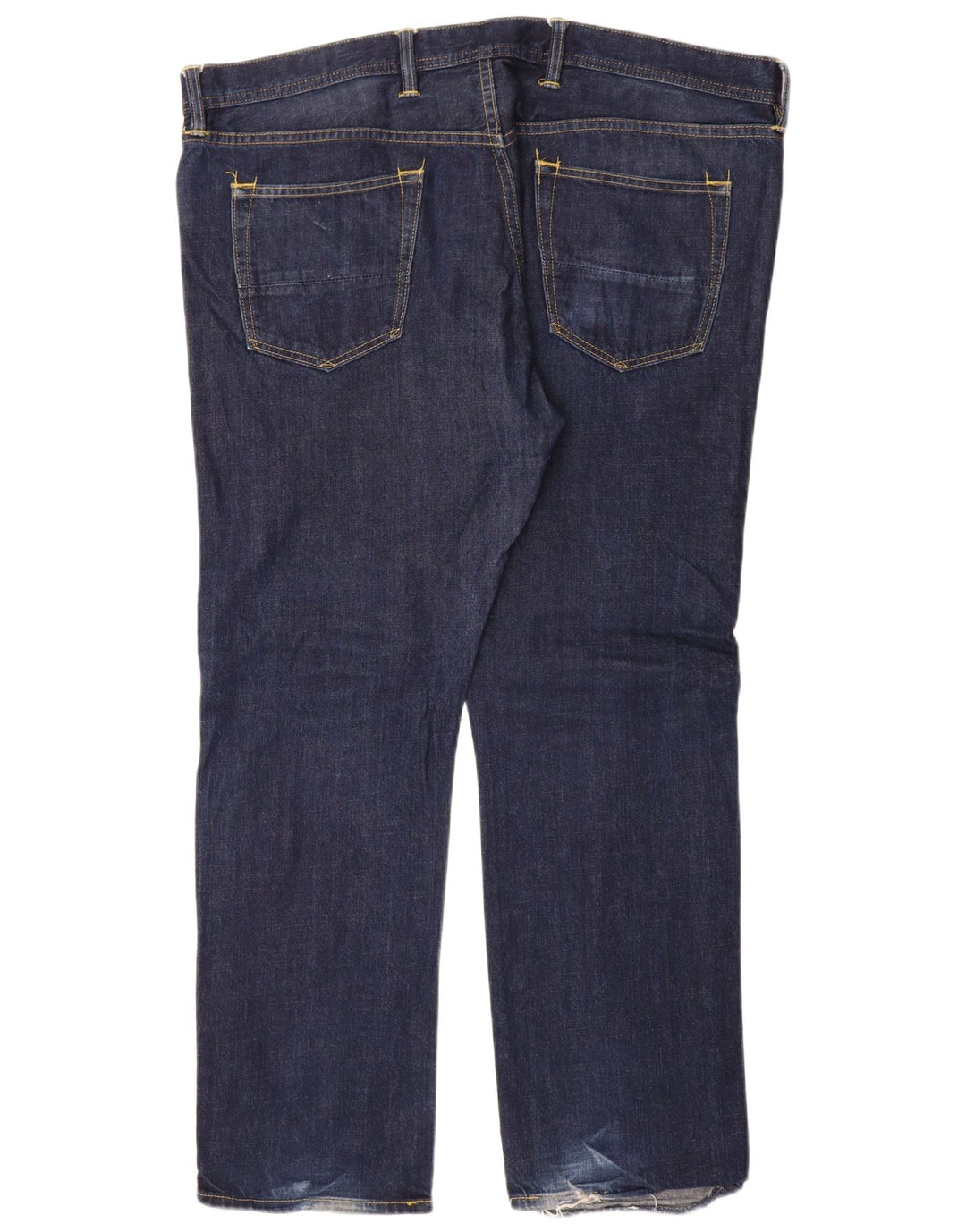 Marks & Spencer Mens Straight Jeans W42 L31 Navy Blue Cotton