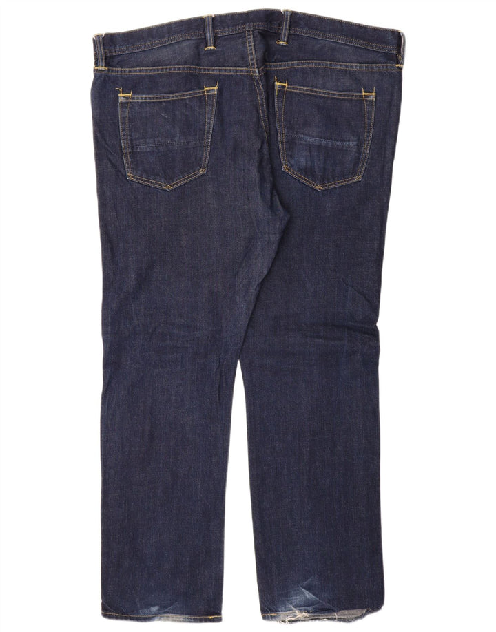 Marks & Spencer Mens Straight Jeans W42 L31 Navy Blue Cotton