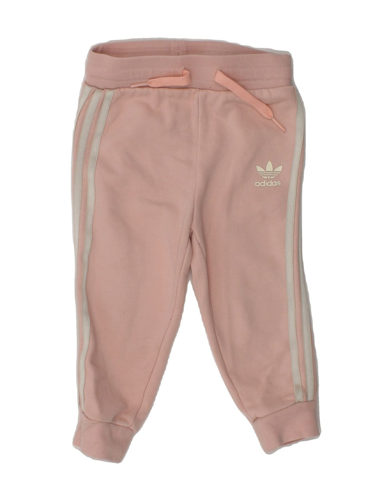 ADIDAS Baby Girls Joggers Tracksuit Trousers 12-18 Months Pink Cotton | Vintage Adidas | Thrift | Second-Hand Adidas | Used Clothing | Messina Hembry 