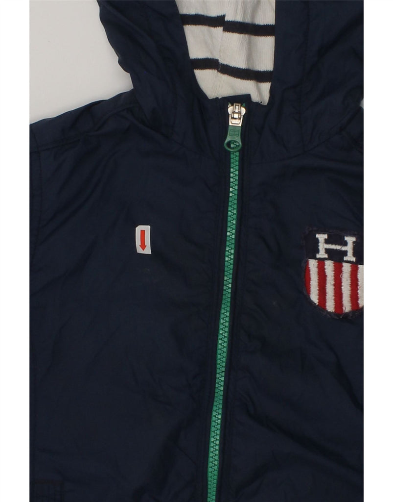 TOMMY HILFIGER Boys Hooded Rain Jacket 3-4 Years Navy Blue Polyester | Vintage Tommy Hilfiger | Thrift | Second-Hand Tommy Hilfiger | Used Clothing | Messina Hembry 