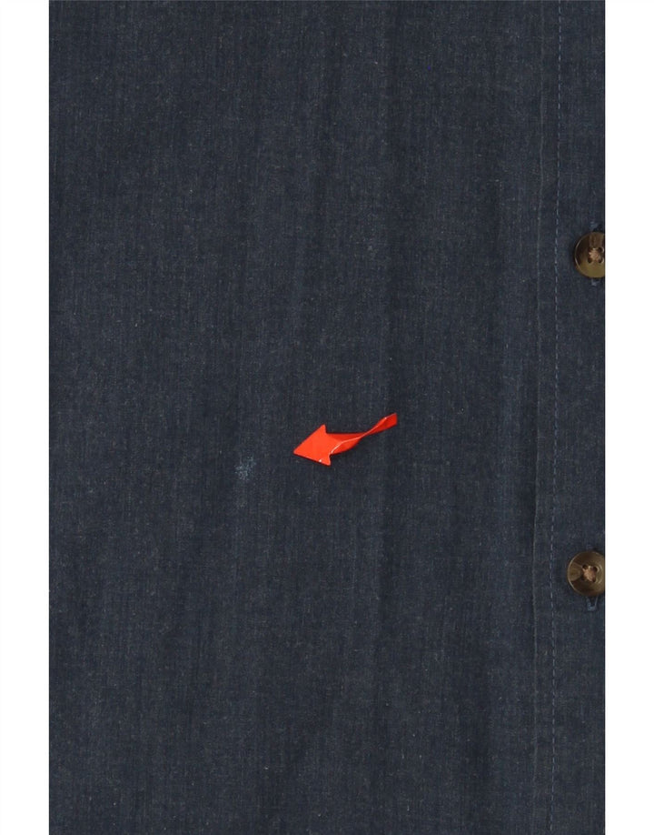 HOLLISTER Mens Shirt Small Navy Blue Cotton