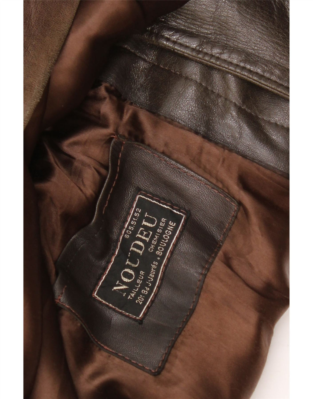 Vintage Mens Leather Jacket UK 42 XL Brown Leather
