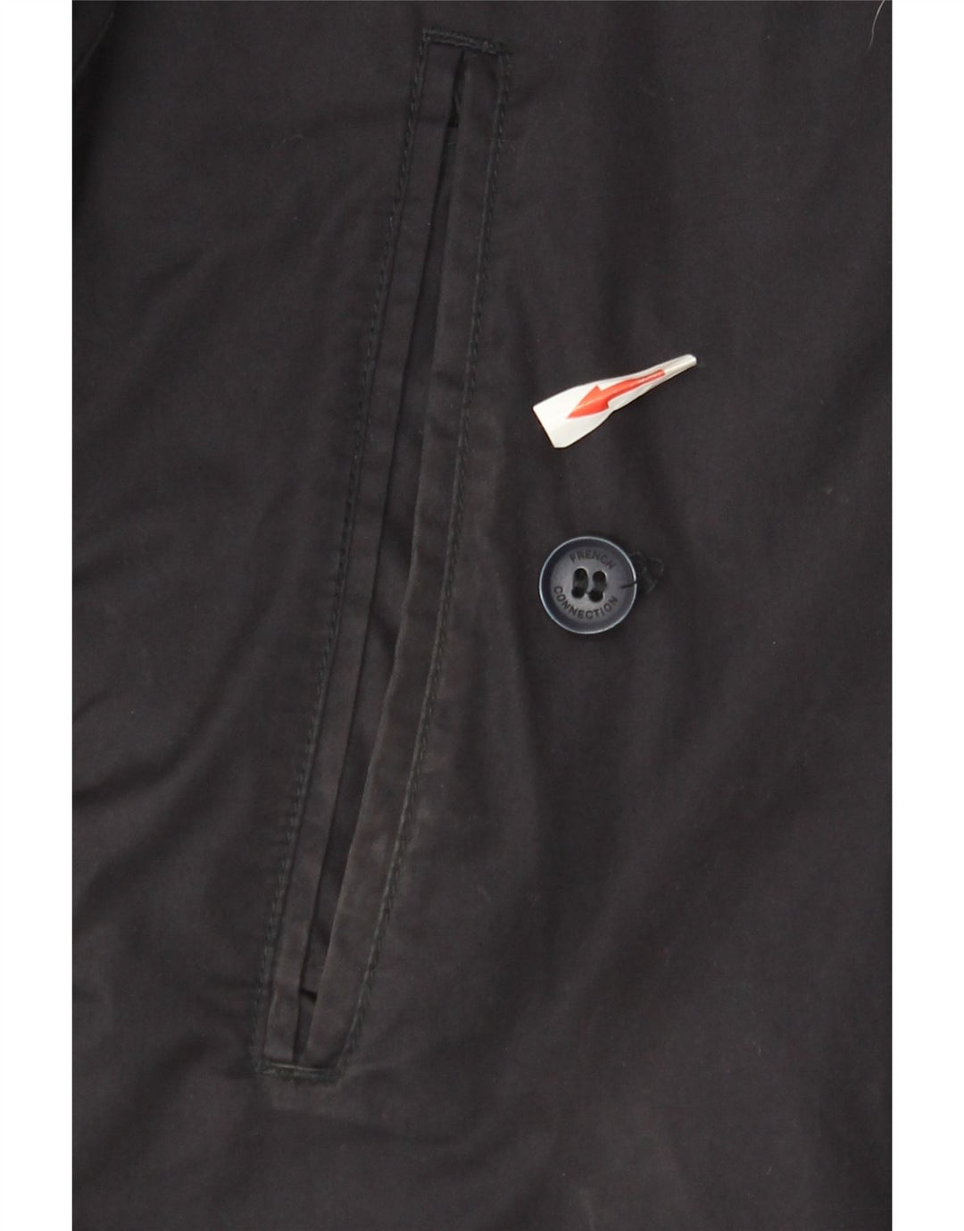 French Connection Mens Bomber Jacket UK 40 Large Navy Blue Cotton
