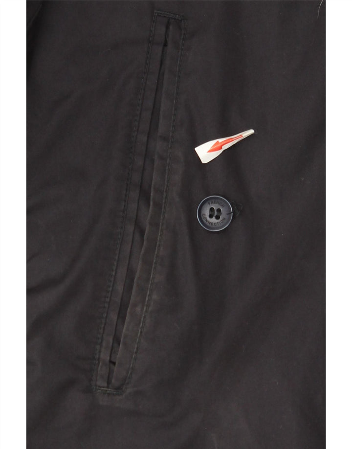 French Connection Mens Bomber Jacket UK 40 Large Navy Blue Cotton