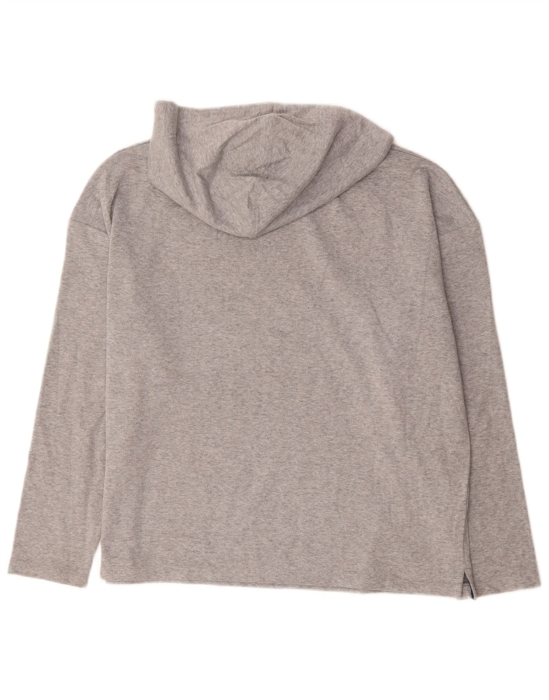 Marks & Spencer Womens Hooded Graphic Top Long Sleeve UK 14 Large Grey