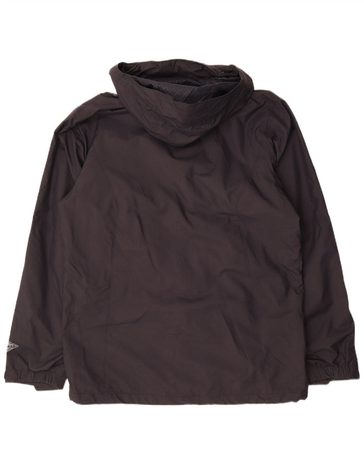 COLUMBIA Mens Omni-Tech Hooded Windbreaker Jacket UK 38 Medium Black Nylon