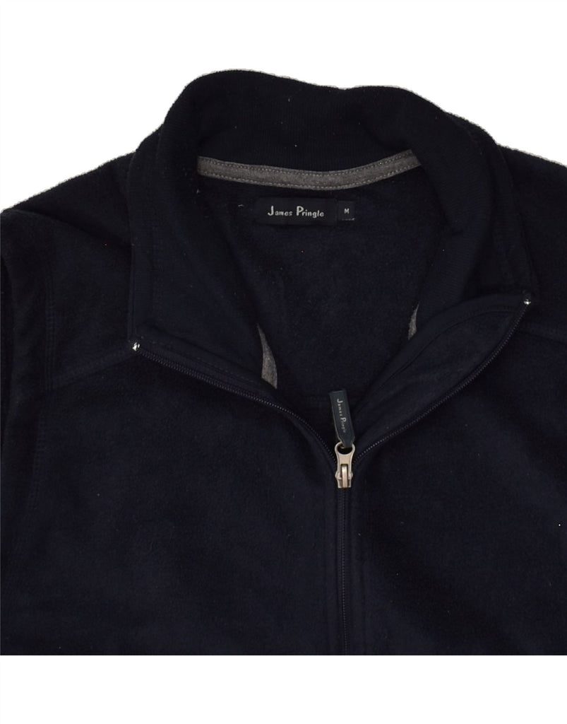 JAMES PRINGLE Mens Fleece Gilet UK 38 Medium Navy Blue Polyester | Vintage James Pringle | Thrift | Second-Hand James Pringle | Used Clothing | Messina Hembry 
