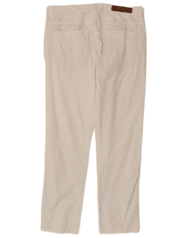 Zara Mens Slim Casual Trousers EU 42 Large W32 L32 White