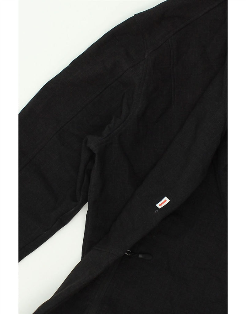 NEW BALANCE Womens Overcoat UK 20 2XL Black Polyester | Vintage New Balance | Thrift | Second-Hand New Balance | Used Clothing | Messina Hembry 