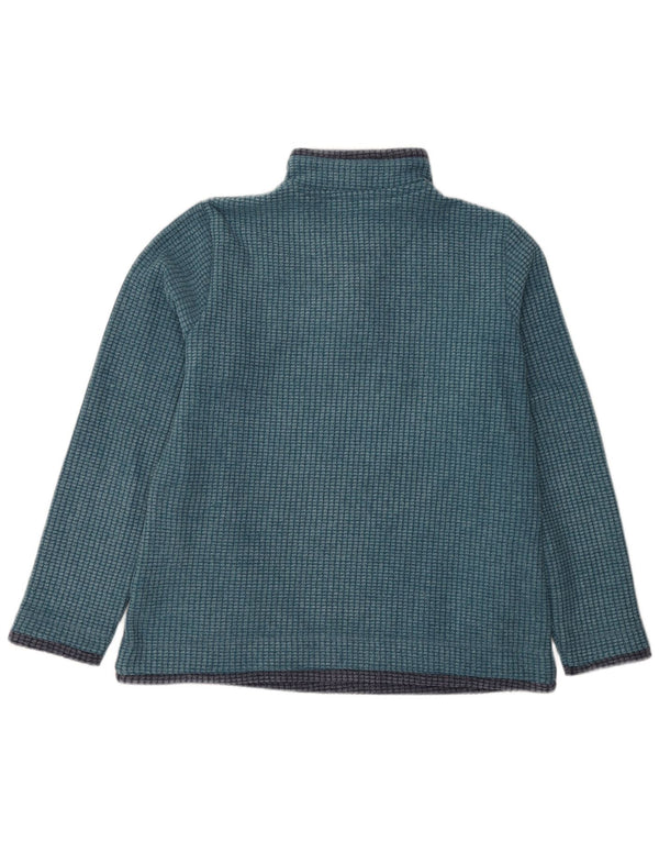 Weird Fish Womens Zip Neck Fleece Jumper UK 16 Large Blue Polyester