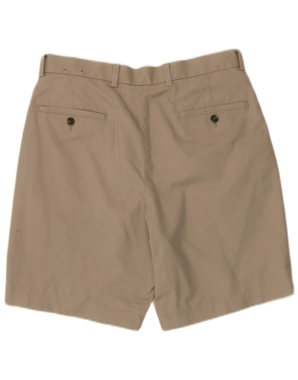 Brooks Brothers Mens Chino Shorts W32 Medium Beige Cotton