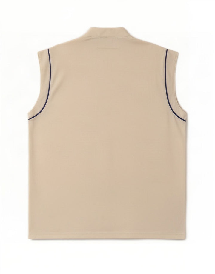 Sergio Tacchini Womens Zip Neck Vest Top UK 14 Large White