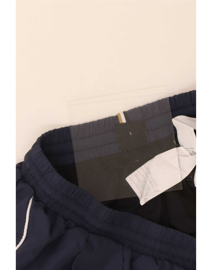 Hugo Boss Mens Graphic Sport Shorts Large Navy Blue Polyester