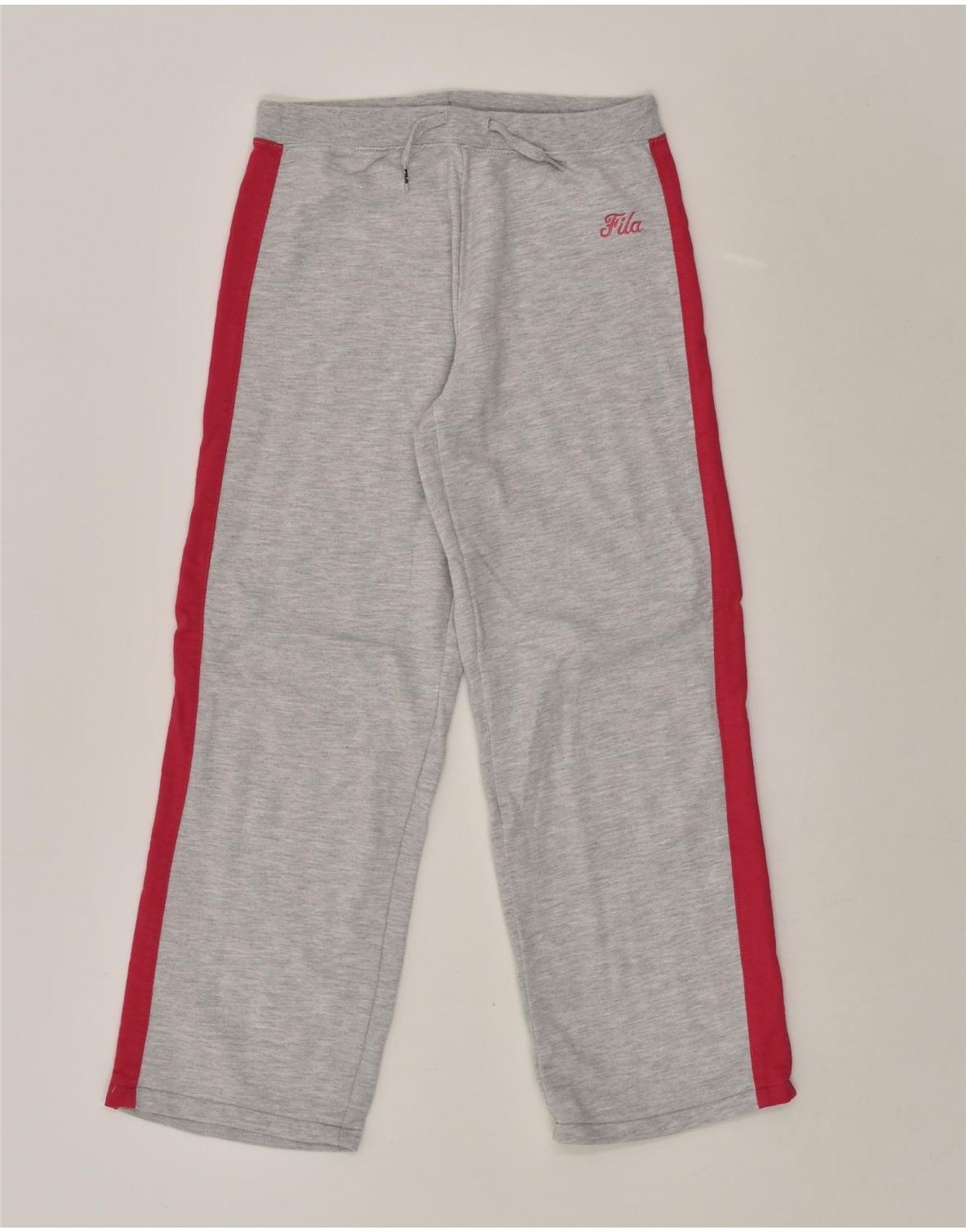 FILA Girls Tracksuit Trousers 9 10 Years Grey Cotton