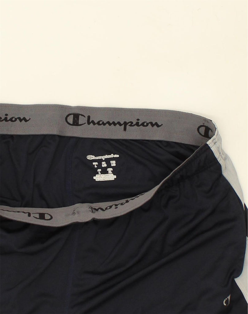 CHAMPION Mens Sport Shorts Large Navy Blue Polyester | Vintage Champion | Thrift | Second-Hand Champion | Used Clothing | Messina Hembry 