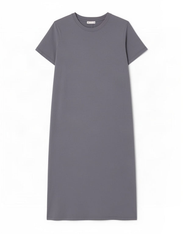 Zara Womens T-Shirt Dress UK 12 Medium Grey Cotton