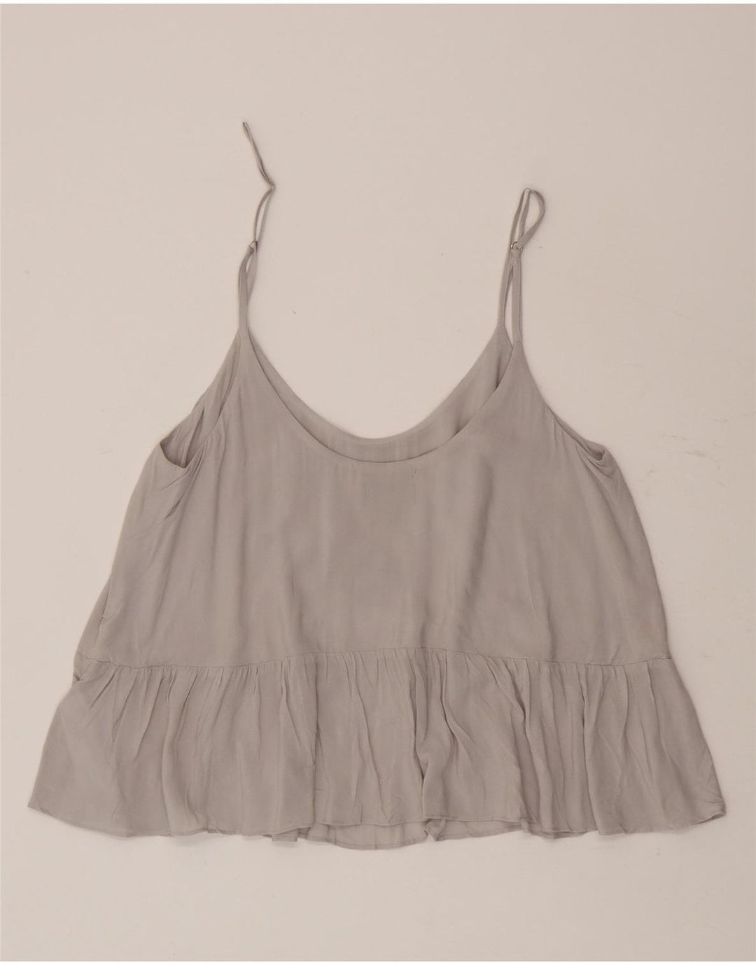 Topshop Womens Cami Top UK 10 Small Grey Viscose