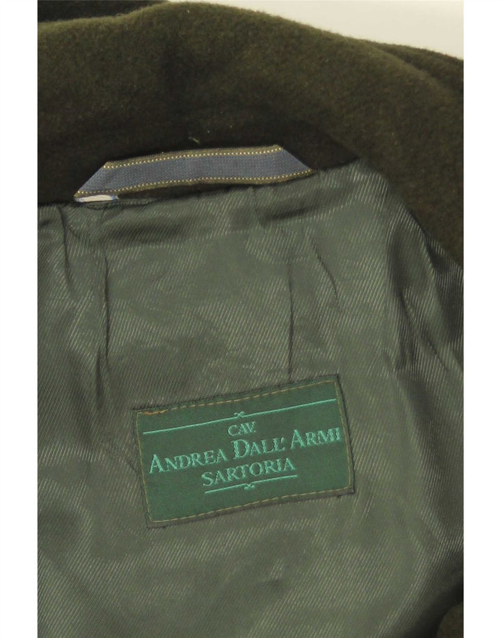 Vintage Womens Hooded Duffle Coat UK 14 Medium Green