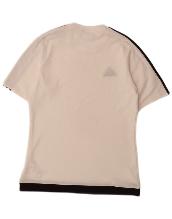 Adidas Mens T-Shirt Top Small White Polyester Sports