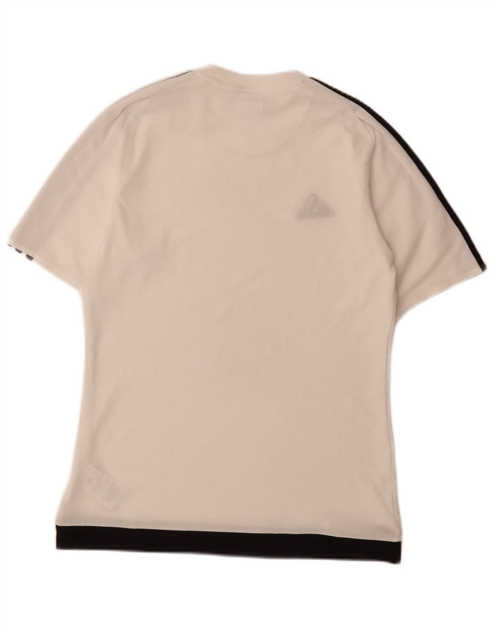 Adidas Mens T-Shirt Top Small White Polyester Sports