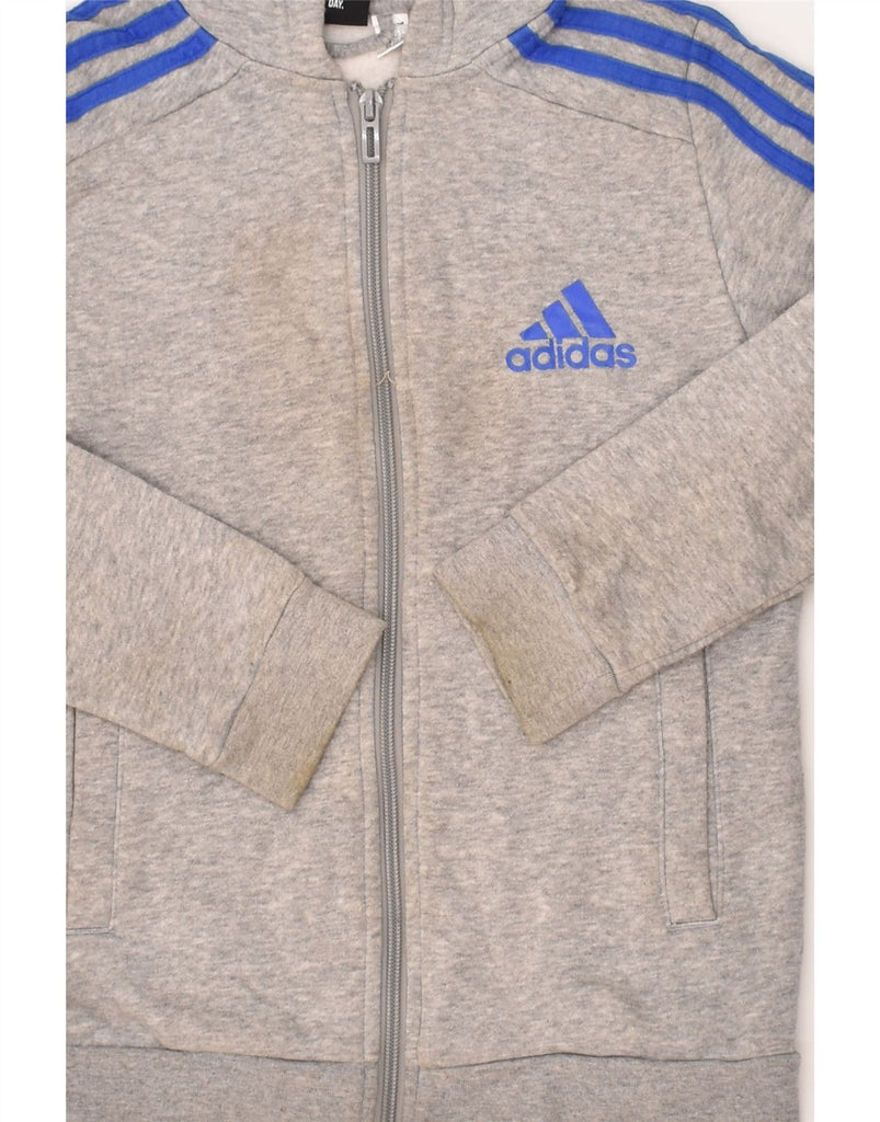 ADIDAS Boys Zip Hoodie Sweater 6-7 Years Grey | Vintage Adidas | Thrift | Second-Hand Adidas | Used Clothing | Messina Hembry 