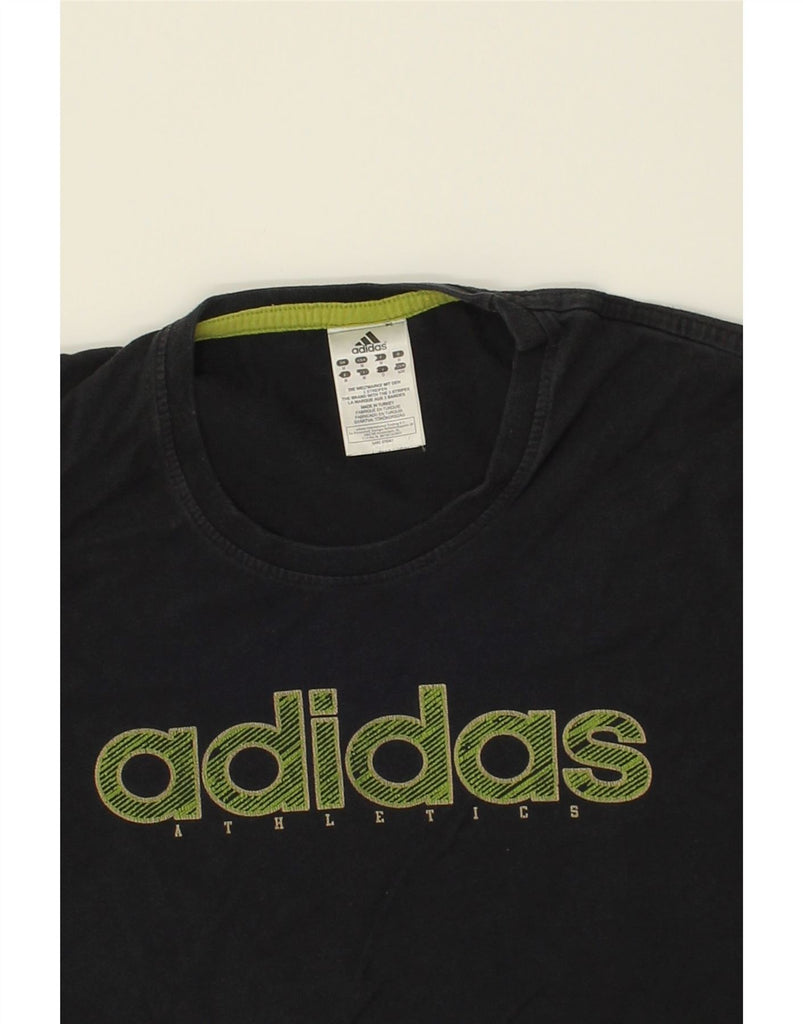 ADIDAS Mens Graphic T-Shirt Top Medium Black Cotton | Vintage Adidas | Thrift | Second-Hand Adidas | Used Clothing | Messina Hembry 