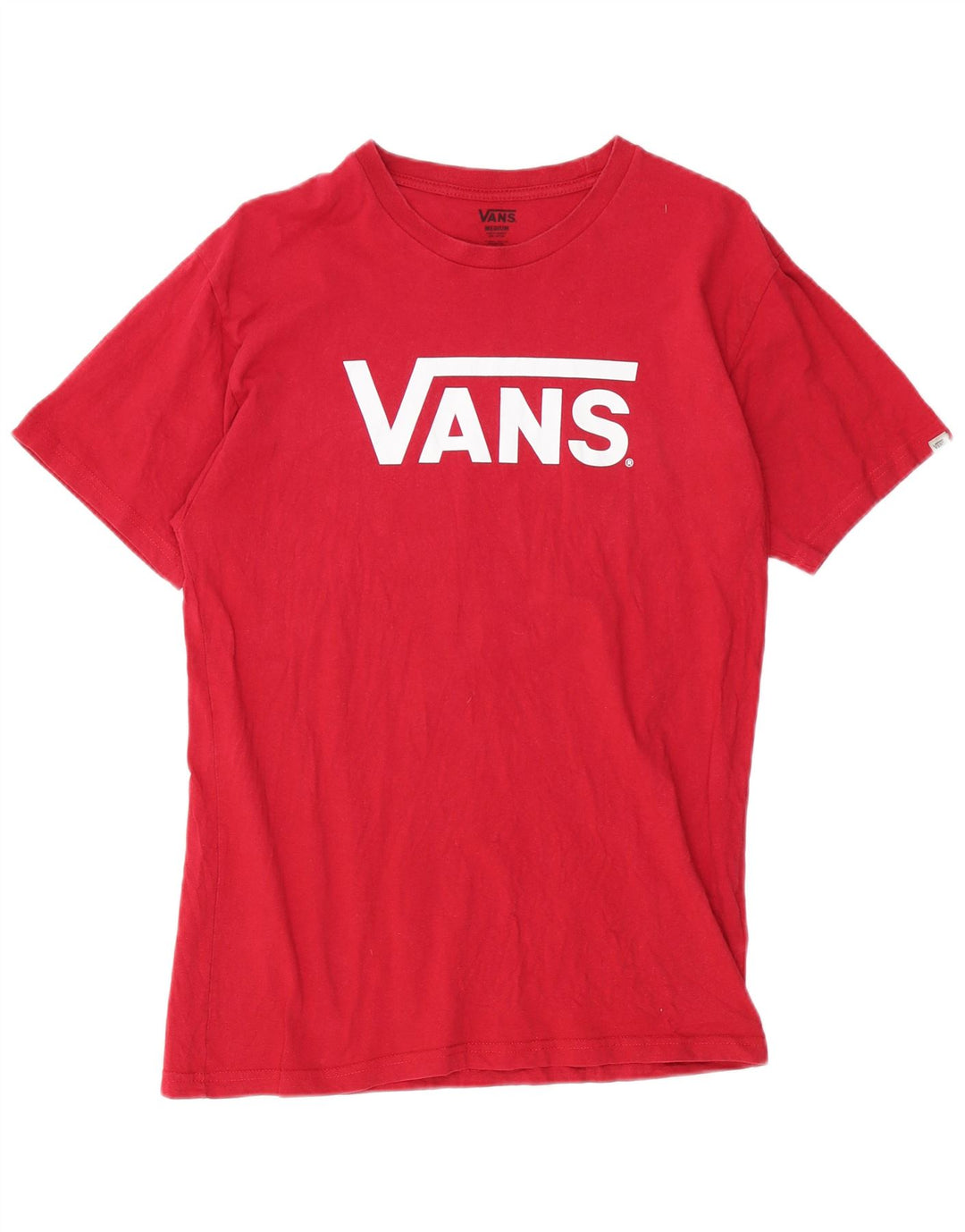 VANS Mens Graphic T-Shirt Top Medium Red Cotton