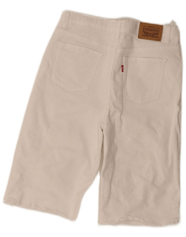 Levi's Girls Loose Fit High Waist Bermuda Shorts 13-14 Years W26 White
