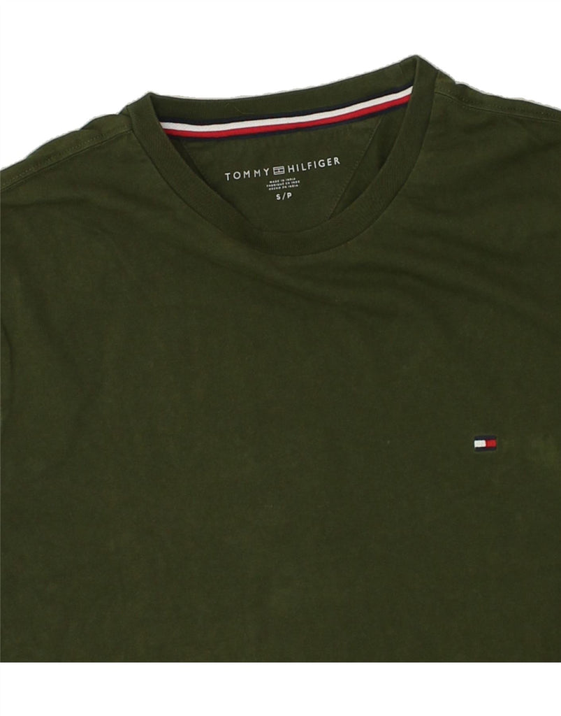 TOMMY HILFIGER Mens T-Shirt Top Small Green Cotton | Vintage Tommy Hilfiger | Thrift | Second-Hand Tommy Hilfiger | Used Clothing | Messina Hembry 