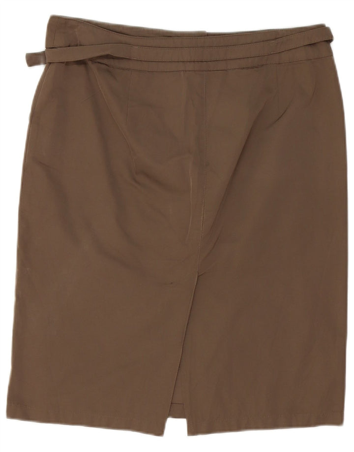 Max Mara Womens Straight Skirt UK 12 Medium W34  Brown Polyester