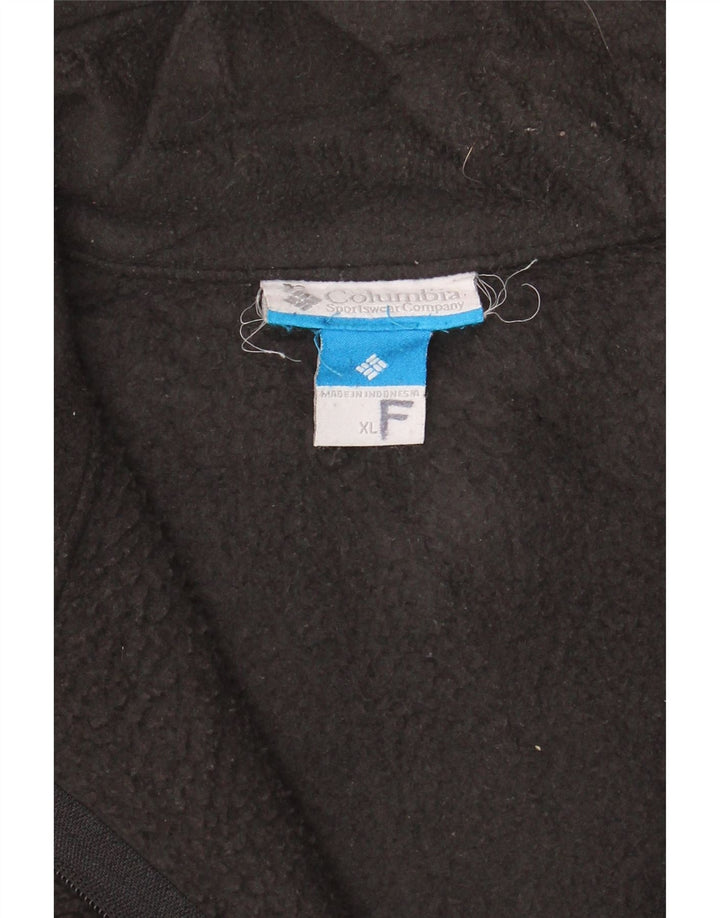 COLUMBIA Womens Fleece Jacket UK 18 XL Black Polyester Vintage Columbia and Second-Hand Columbia from Messina Hembry 